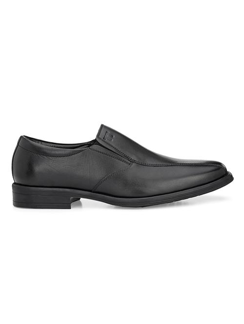 black leather slip on oxfords - 17472470 - Standard Image - 1