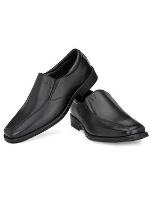 black leather slip on oxfords - 17472470 - Standard Image - 2