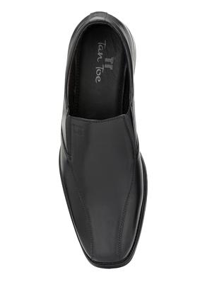 black leather slip on oxfords - 17472470 - Standard Image - 4