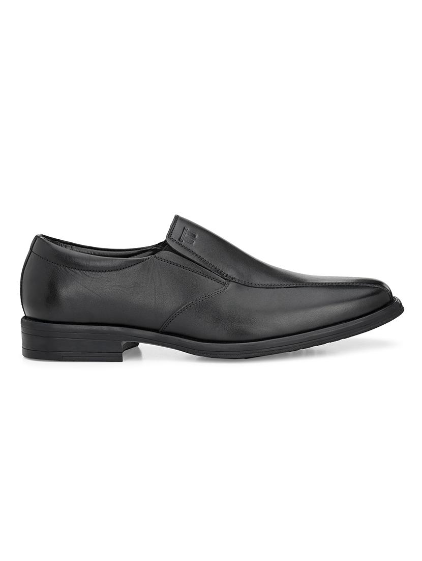 black leather slip on oxfords - 17472470 - Zoom Image - 1
