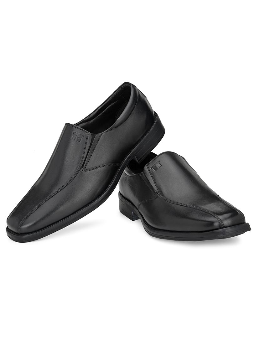 black leather slip on oxfords - 17472470 - Zoom Image - 2
