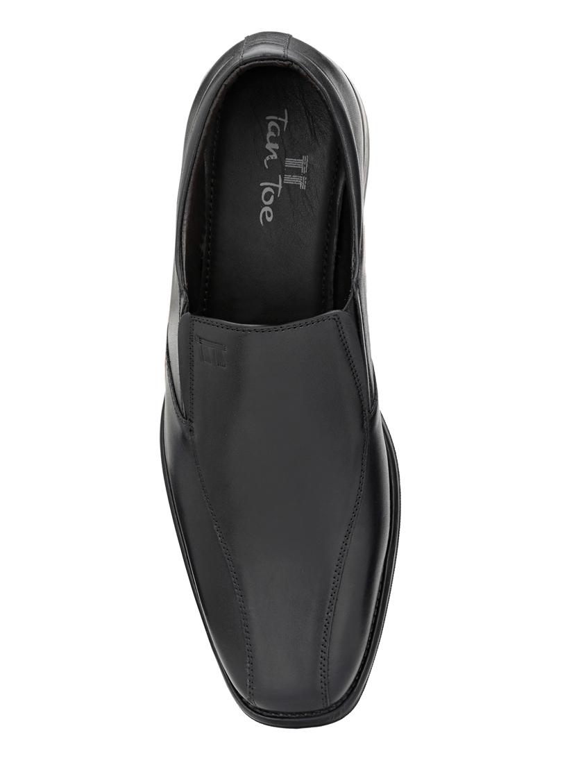 black leather slip on oxfords - 17472470 - Zoom Image - 4