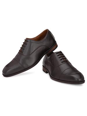 brown leather laceup oxfords - 17472472 - Standard Image - 2