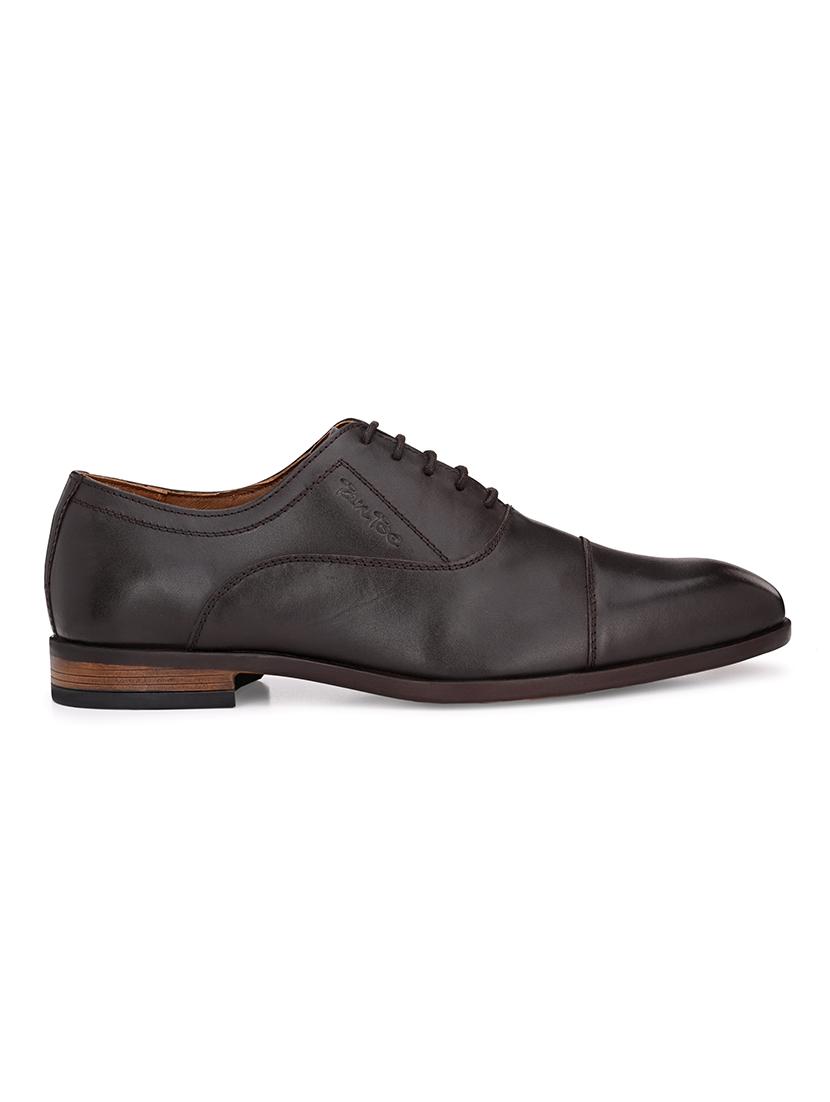 brown leather laceup oxfords - 17472472 - Zoom Image - 1
