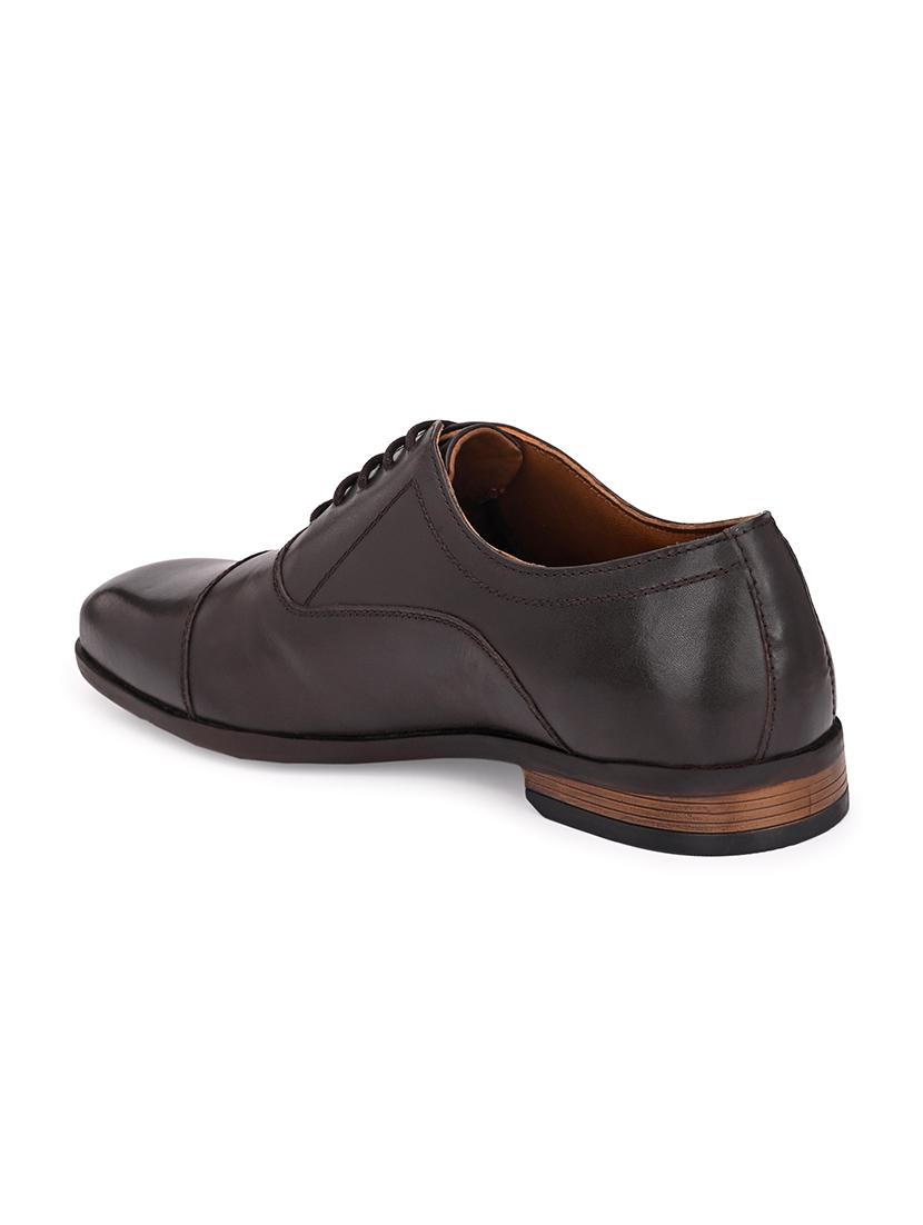 brown leather laceup oxfords - 17472472 - Zoom Image - 3