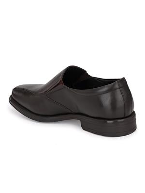brown leather slip on oxfords - 17472473 - Standard Image - 3