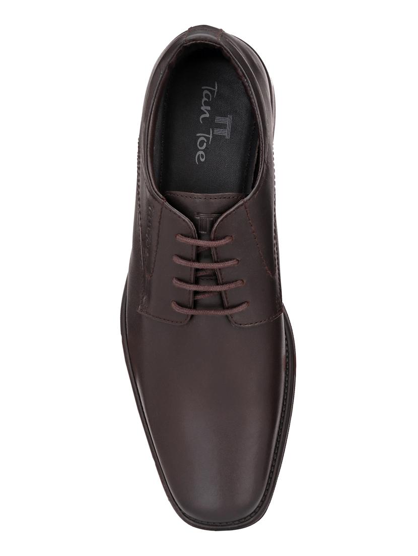 brown leather laceup oxfords - 17472474 - Zoom Image - 4