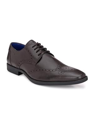 brown leather laceup oxfords - 17472475 - Standard Image - 3