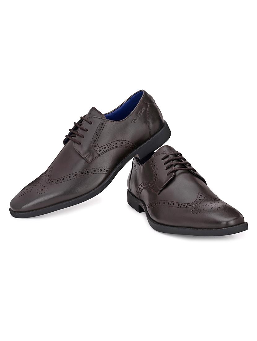 brown leather laceup oxfords - 17472475 - Zoom Image - 2