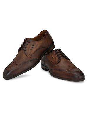 brown leather laceup oxfords - 17472477 - Standard Image - 2