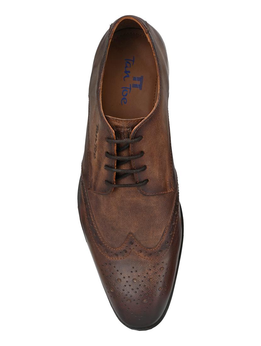brown leather laceup oxfords - 17472477 - Zoom Image - 4