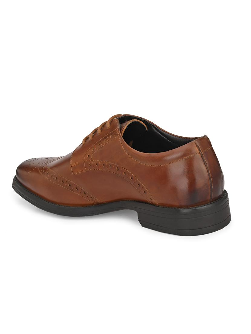 tan leather laceup oxfords - 17472478 - Zoom Image - 3