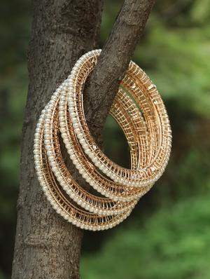 gold plated bangle - 17472603 - Standard Image - 4
