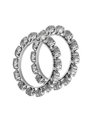 silver plated bangle - 17472605 - Standard Image - 3