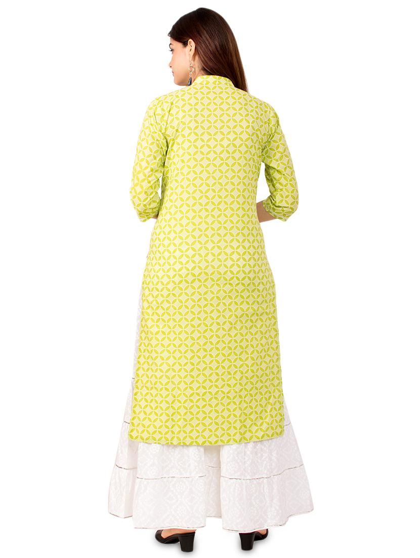 printed kurta sharara set - 17472710 - Zoom Image - 3