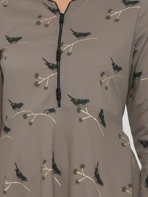 printed flared ethnic dress - 17472713 - Standard Image - 4