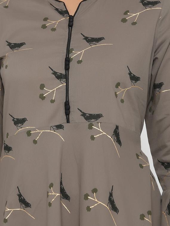 printed flared ethnic dress - 17472713 - Zoom Image - 4