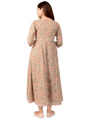 printed flared kurta - 17472714 - Standard Image - 3