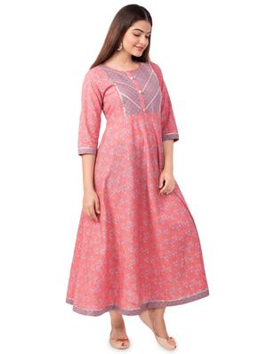 printed flared kurta - 17472715 - Standard Image - 2