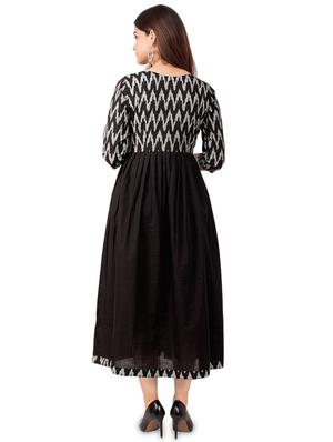 ikat flared ethnic dress - 17472722 - Standard Image - 2