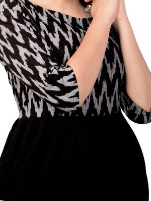 ikat flared ethnic dress - 17472722 - Standard Image - 3