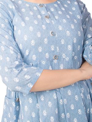 printed flared kurta - 17472724 - Standard Image - 4