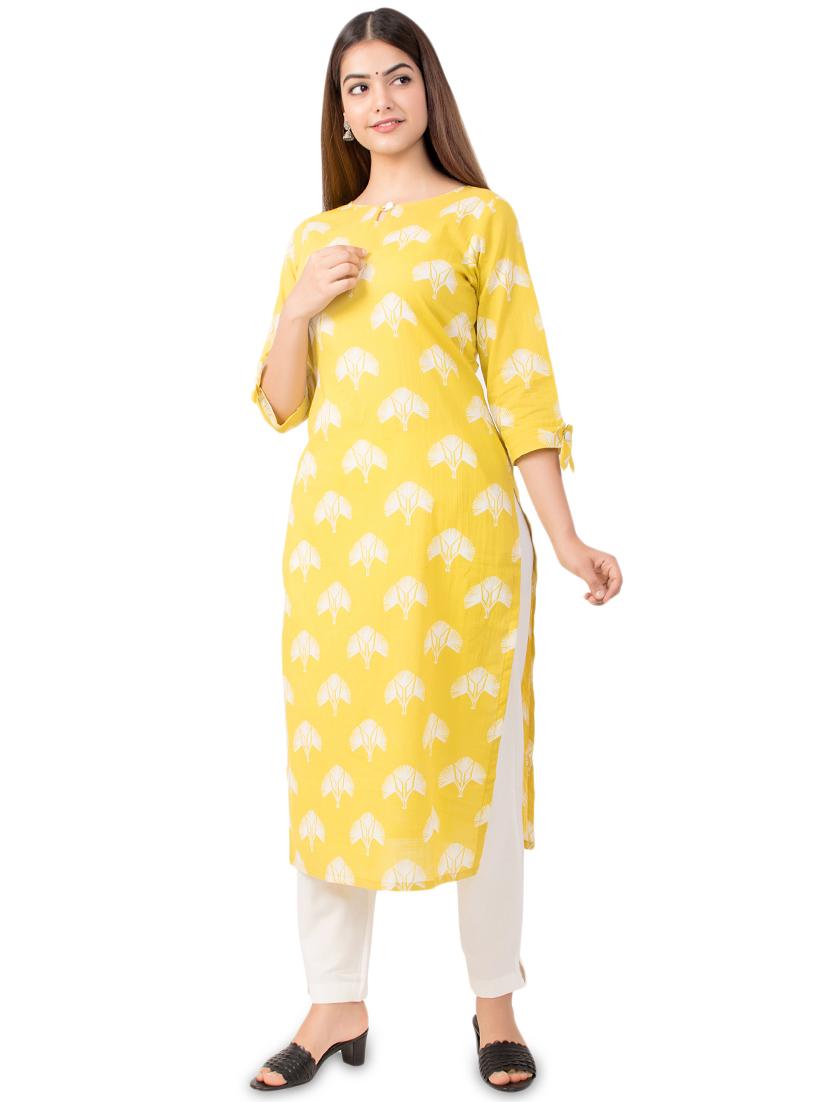 printed straight kurta - 17472725 - Zoom Image - 2