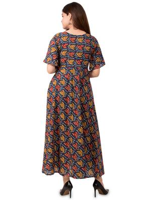printed flared ethnic dress - 17472726 - Standard Image - 3