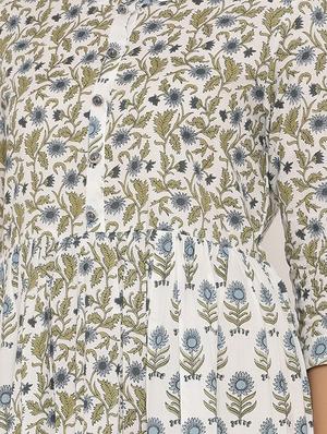 printed flared ethnic dress - 17472728 - Standard Image - 4