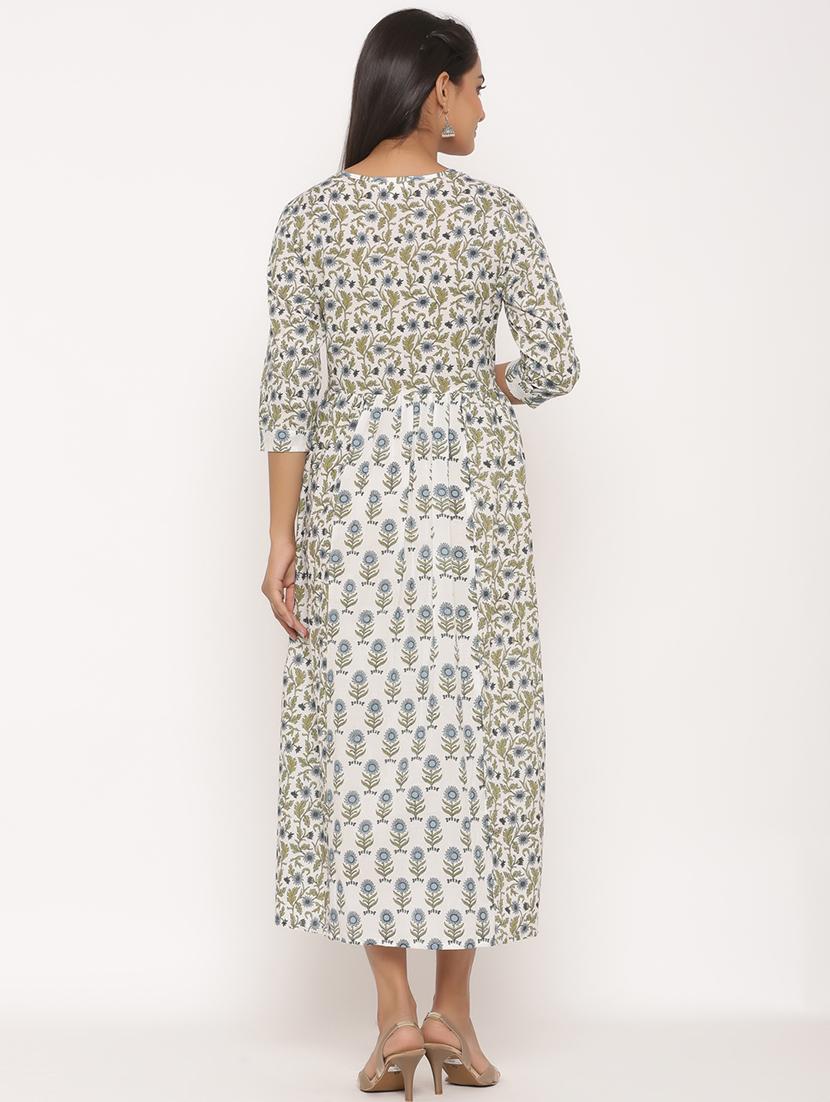 printed flared ethnic dress - 17472728 - Zoom Image - 3