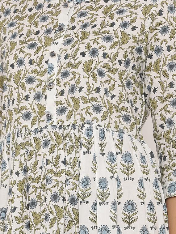 printed flared ethnic dress - 17472728 - Zoom Image - 4