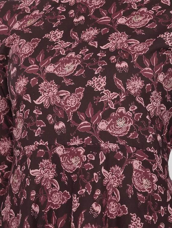 floral print flared ethnic dress - 17472737 - Zoom Image - 4