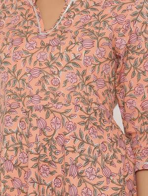 floral print flared ethnic dress - 17472740 - Standard Image - 4
