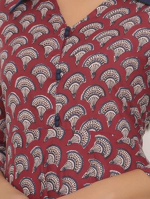 printed flared ethnic dress - 17472747 - Standard Image - 4