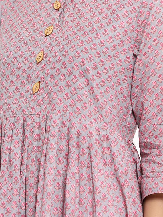 printed flared ethnic dress - 17472749 - Zoom Image - 4