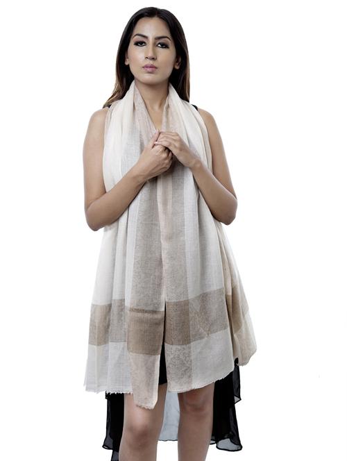 neutral wool shawl - 17472782 - Standard Image - 1