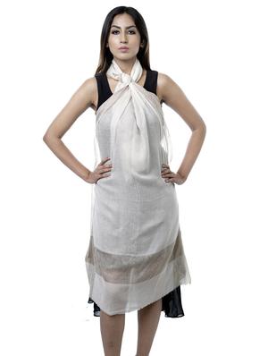 neutral wool shawl - 17472782 - Standard Image - 3