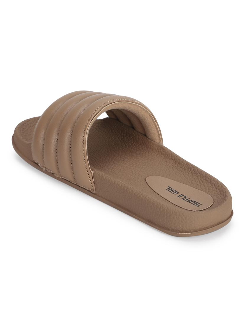 nude pu slip on sandals - 17472889 - Zoom Image - 3