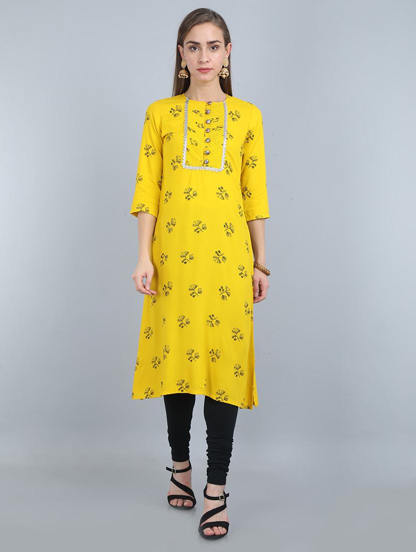 floral a-line kurta - 17473127 - Zoom Image - 1