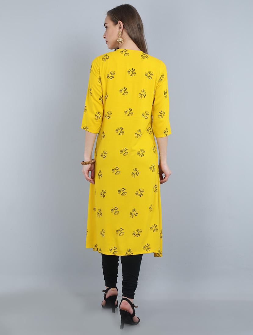 floral a-line kurta - 17473127 - Zoom Image - 3