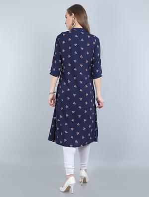 floral a-line kurta - 17473128 - Standard Image - 3
