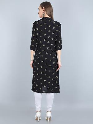 floral a-line kurta - 17473129 - Standard Image - 3