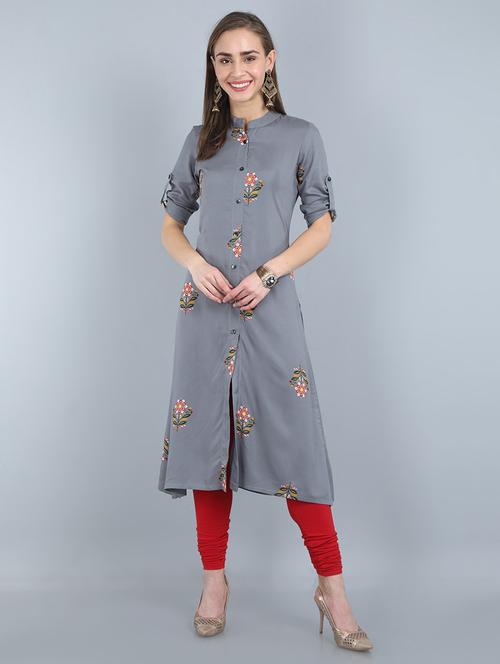 floral a-line kurta - 17473130 - Standard Image - 1