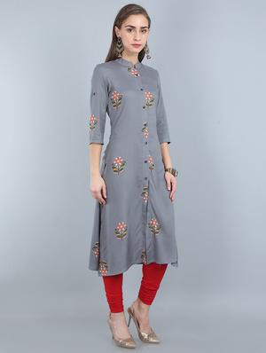 floral a-line kurta - 17473130 - Standard Image - 2