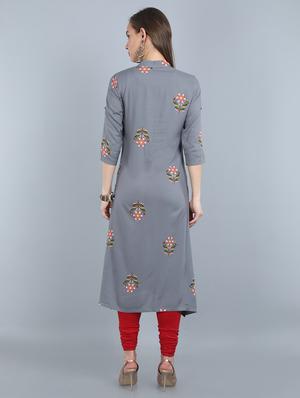 floral a-line kurta - 17473130 - Standard Image - 3