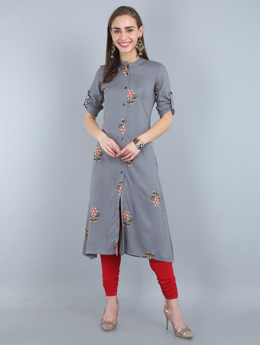 floral a-line kurta - 17473130 - Zoom Image - 1