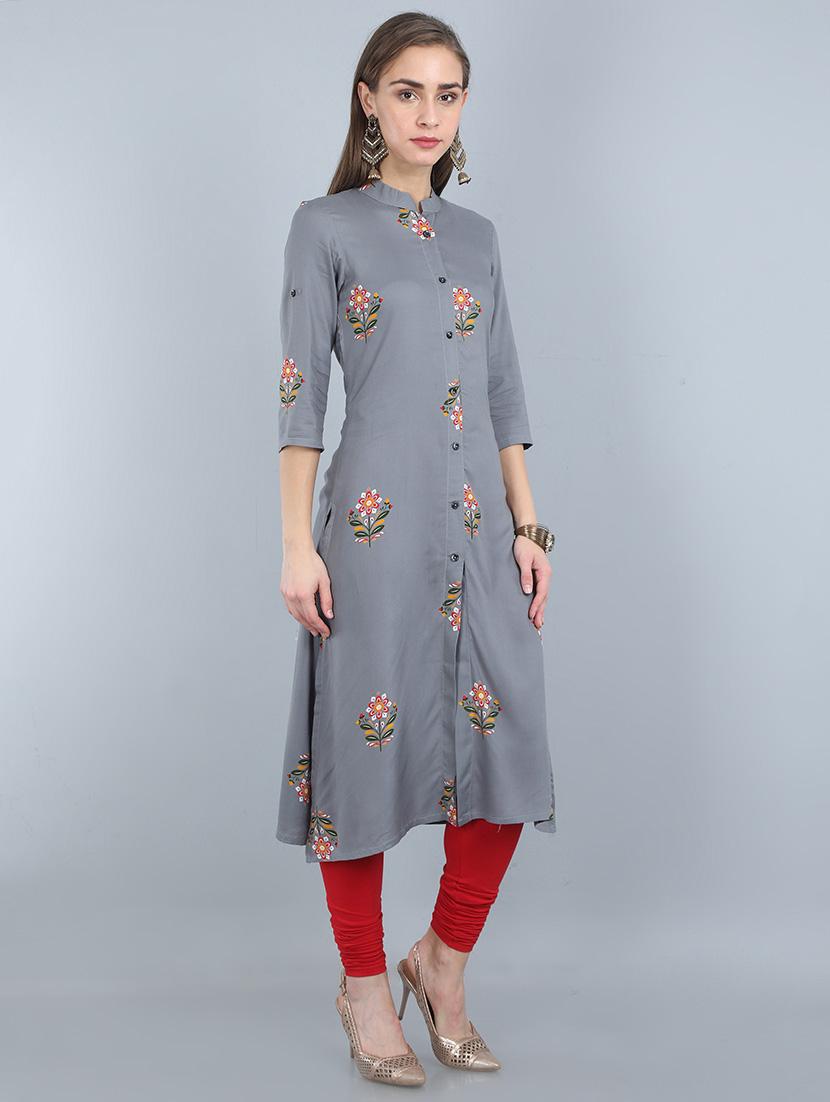 floral a-line kurta - 17473130 - Zoom Image - 2