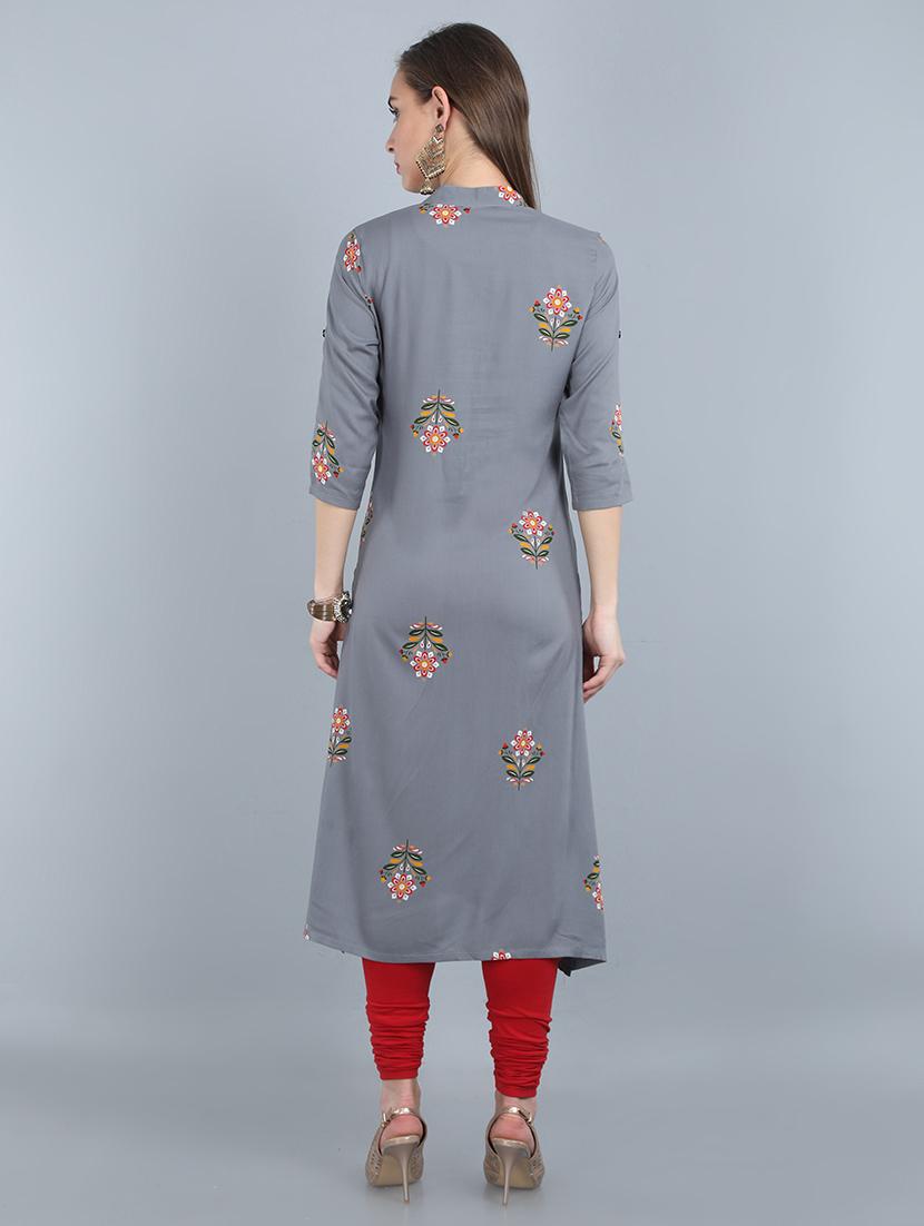 floral a-line kurta - 17473130 - Zoom Image - 3