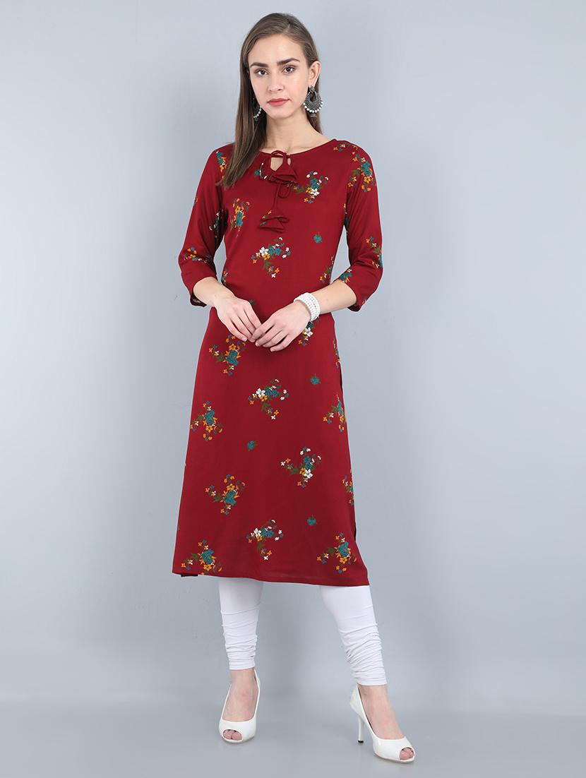 floral a-line kurta - 17473132 - Zoom Image - 1