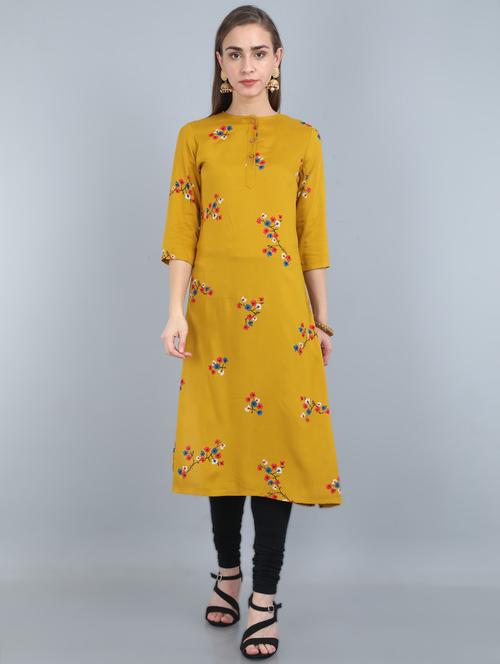 floral a-line kurta - 17473133 - Standard Image - 1